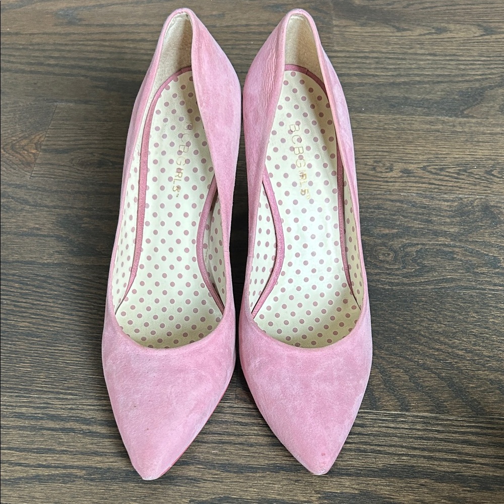 Elegant Pink Suede Women's Pumps
